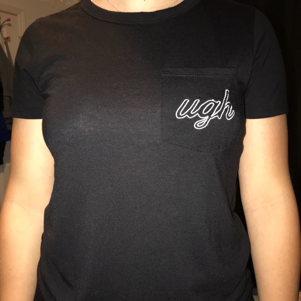 Black cotton tee